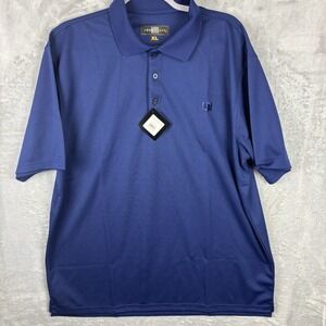 Loudmouth Polo Golf Mens XL Blue Depths Essential Performance Short Sleeve Shirt